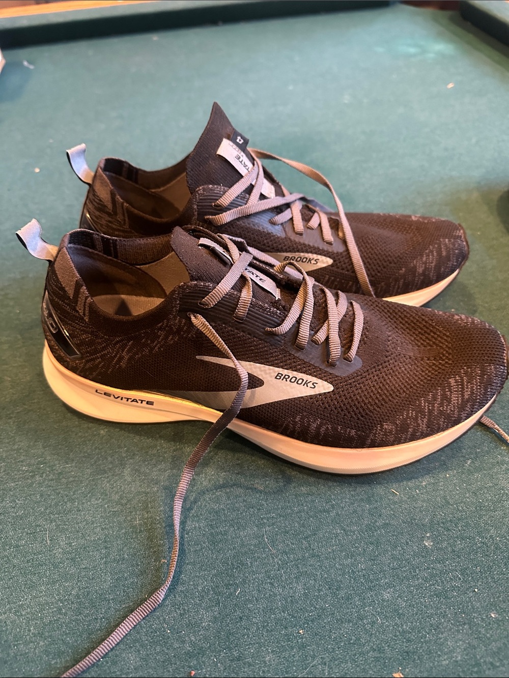Brooks Men’s Levitate Running Shoes - Black with White Accents